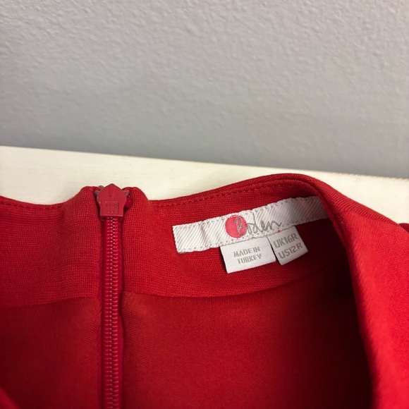 Boden Nerissa Ponte Midi Dress Red Navy size 12 - Picture 10 of 16